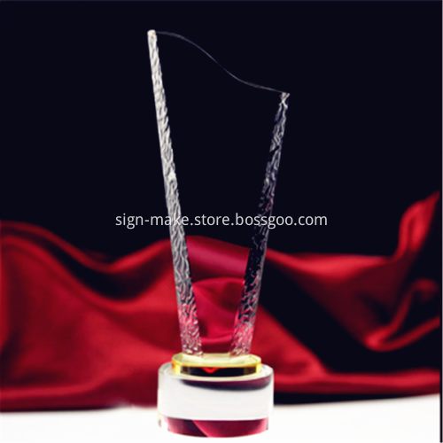Custom Design Crystal Glass Champions Trophy Awards